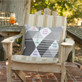 Almofada Travesseiro de ação motivacional com instruções