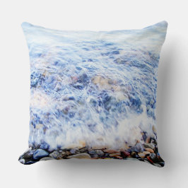 Almofada Travesseiro de água azul e pedras