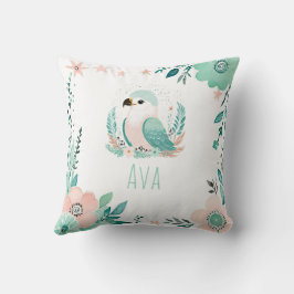 Almofada Travesseiro de águia-bebê boho personalizado verde