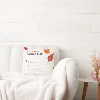 Almofada Travesseiro de Algodão da Lista de Baldes do outon
