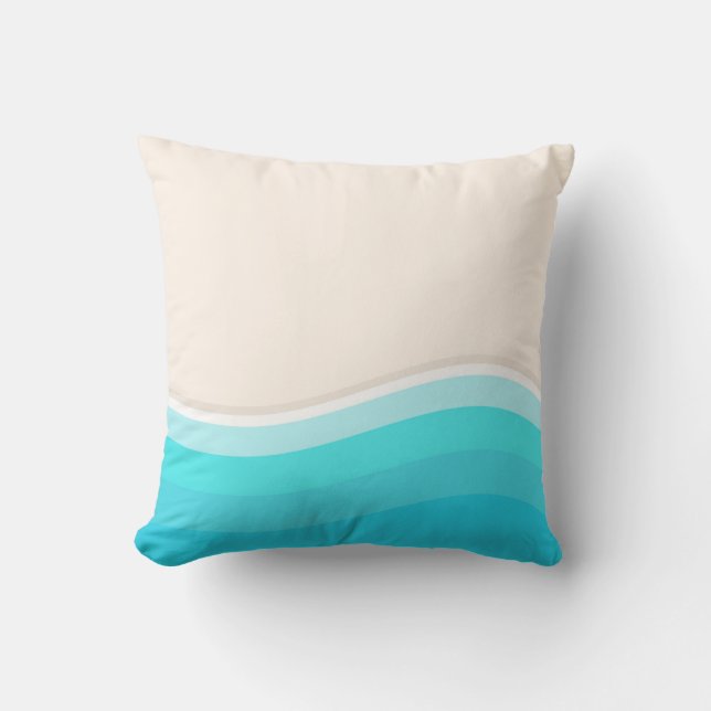 Almofada Travesseiro de amantes do mar e da praia. (Frente)