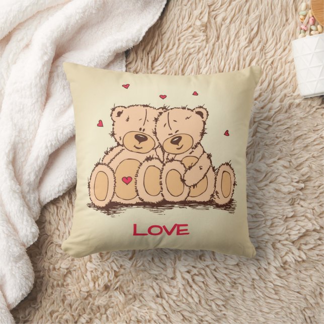 Almofada Travesseiro de Amor de Urso de Pelúcia (Cobertor)