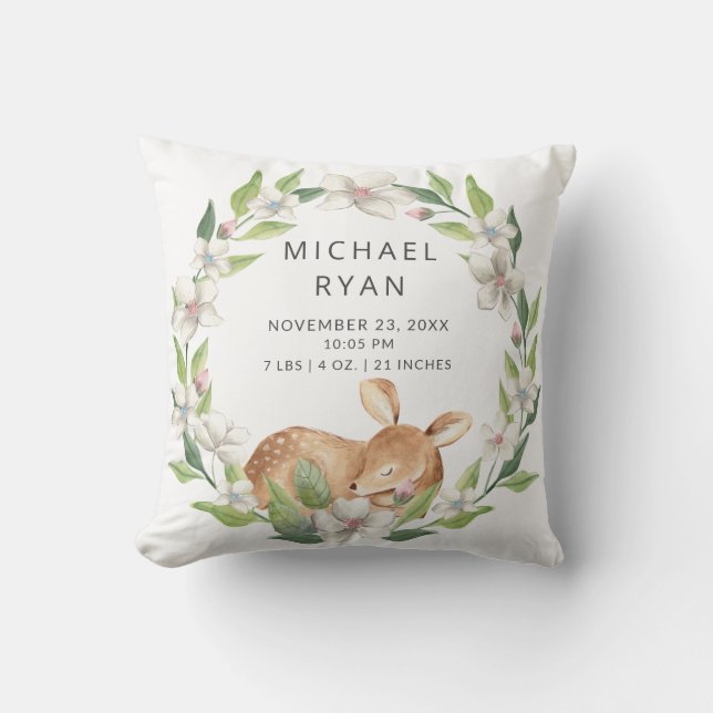 Almofada Travesseiro De Aniquilos De Bebê De Woodland Sweet (Frente)