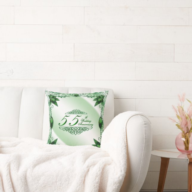 Almofada travesseiro de aniversário de 55 anos de casamento (Sofá)