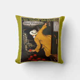 Almofada Travesseiro De Anúncio Vintage Caffe Espresso