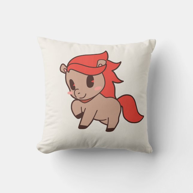 Almofada Travesseiro de Arremesso Chibi Pony Fofo – Berçári (Frente)