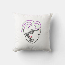 Almofada Travesseiro de Arremesso com Desenho de Linha