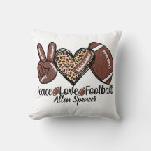 Travesseiro de Arremesso de Futebol, Paz, Amor