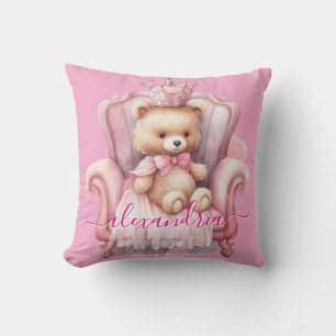 Almofada Travesseiro de Arremesso de Urso de Pelúcia Rosa c