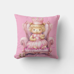 Almofada Travesseiro de Arremesso de Urso de Pelúcia Rosa c