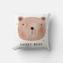 Travesseiro de Arremesso de Urso Doce Fofo | Flore