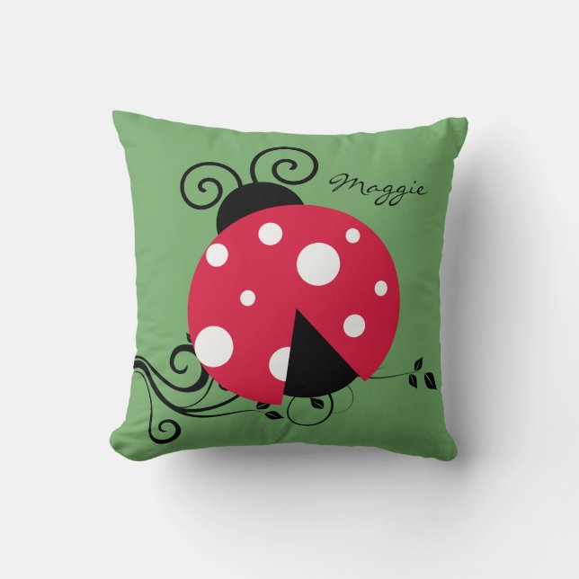 Almofada Travesseiro de Arremesso Ladybug Decoração de Casa (Frente)