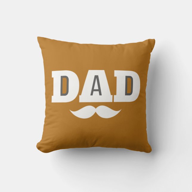 Almofada Travesseiro de Arremesso Papai Bigode Sobrancelha  (Frente)