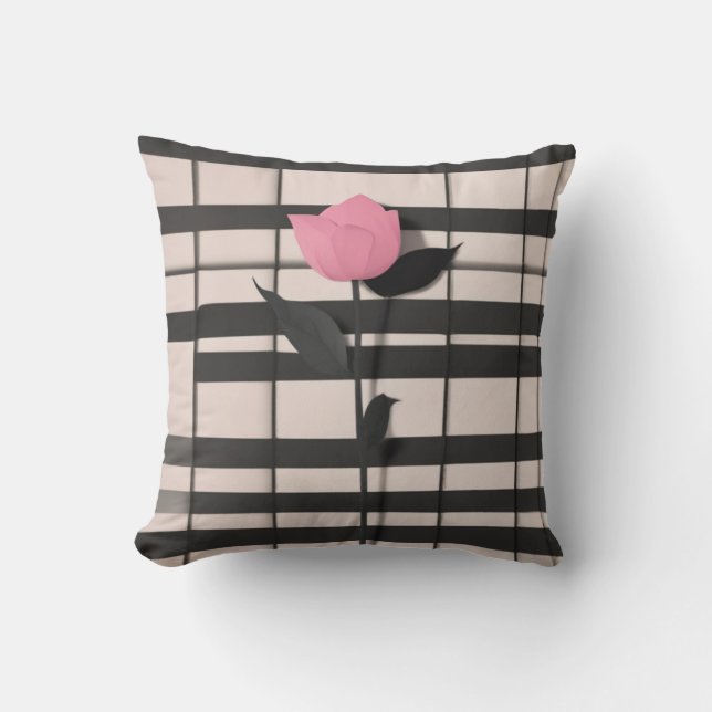 Almofada Travesseiro de Arte Botânica Minimalista (Frente)