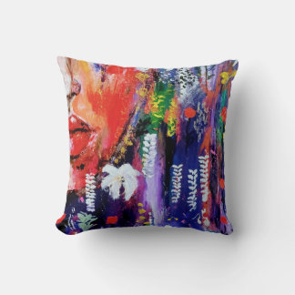Almofada Travesseiro de Arte Dupla – Flor Silvestre Abstrat