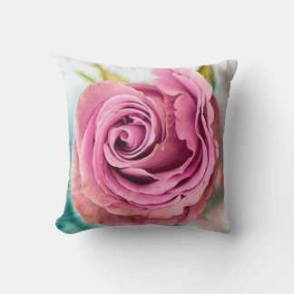 Almofada Travesseiro de Arte Floral Rosa Vintage Elegante