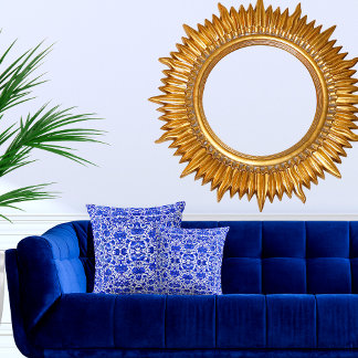 Almofada Travesseiro DE ARTE PASTA AZUL TROPICAL DA VINTAGE