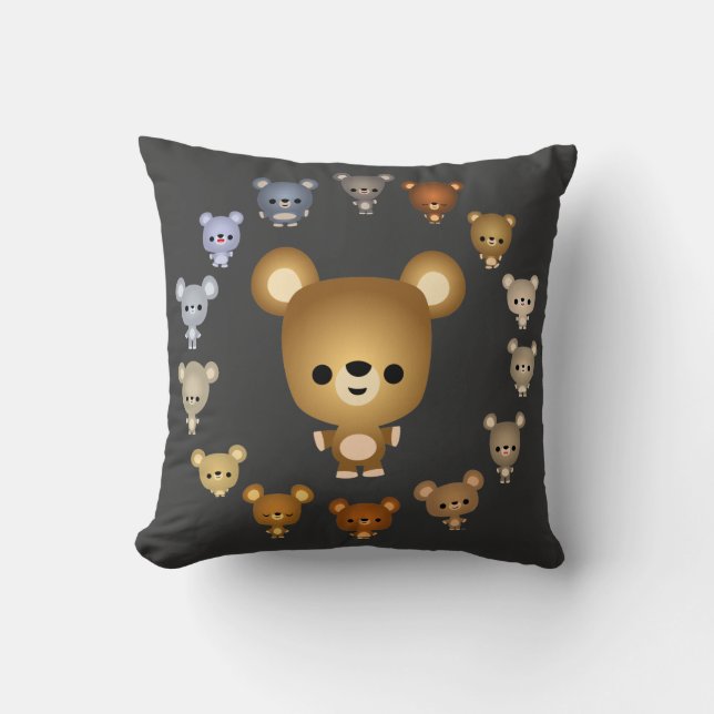 Almofada Travesseiro de Bear de Cartoon Bonito (Frente)