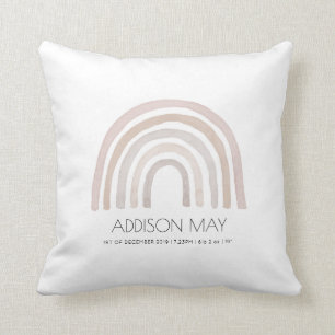Almofada travesseiro de bebê arco-íris, blush e arco-íris n