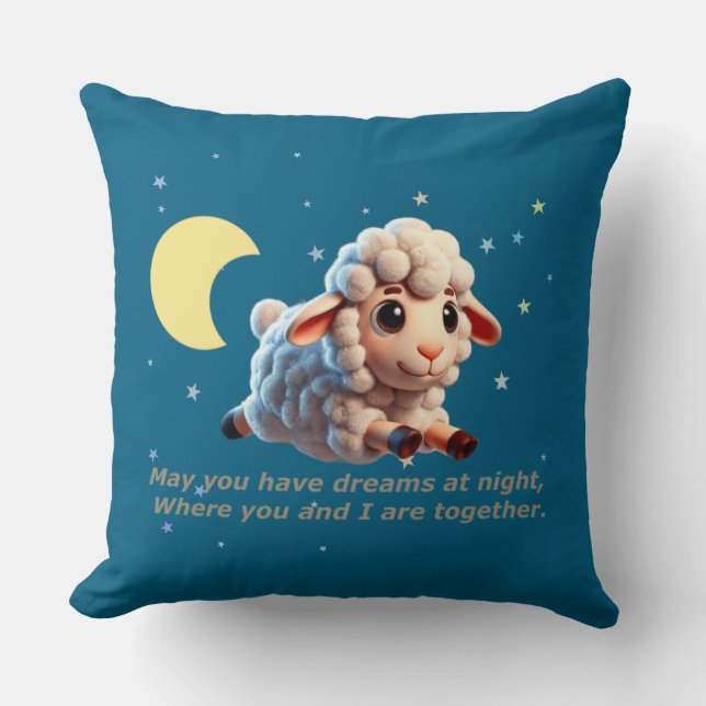 Almofada Travesseiro de bebê com nabo e ovelha (Frente)