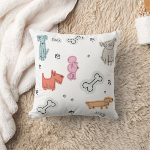 Almofada Travesseiro de bebê de cachorros de desenho animad