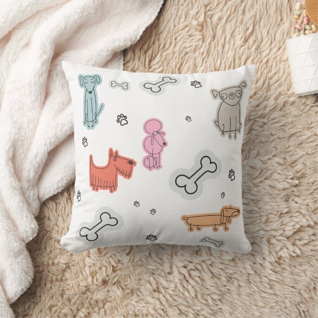 Almofada Travesseiro de bebê de cachorros de desenho animad (Cobertor)