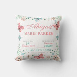 Almofada Travesseiro de Bebês do Jardim Floral da Borboleta