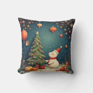 Almofada Travesseiro de boneca de neve de Natal