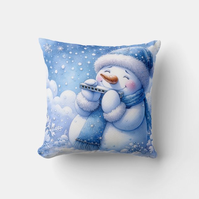 Almofada Travesseiro de Boneco de Neve (Frente)