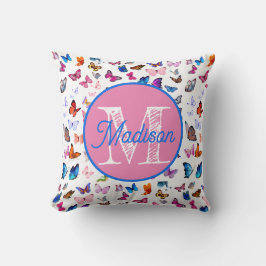 Almofada Travesseiro de borboleta personalizado monogramado