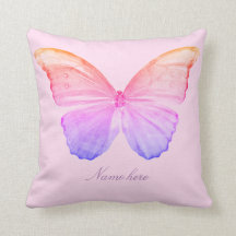 Travesseiro de borboleta rosa