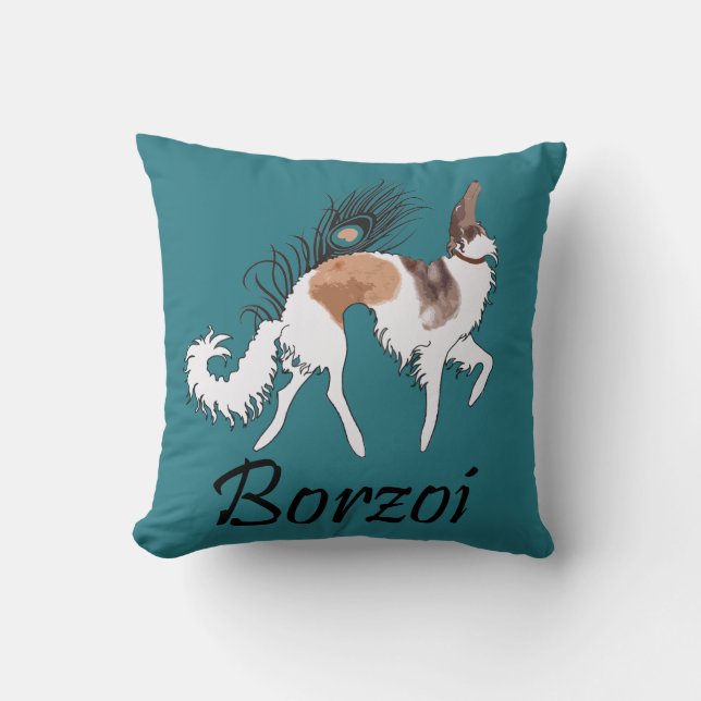 Almofada Travesseiro de Borzoi Sable (Frente)