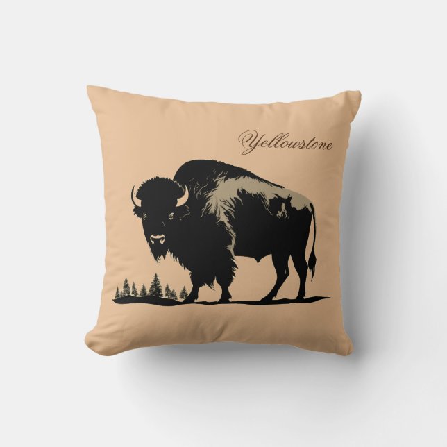 Almofada Travesseiro de Buffalo Yellowstone (Frente)