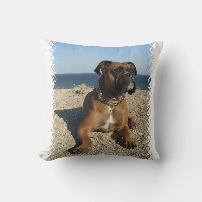 Almofada Travesseiro de cachorro boxer fofo (Frente)