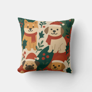 Almofada Travesseiro de Cães de Natal Bonitos - Decor de Ca
