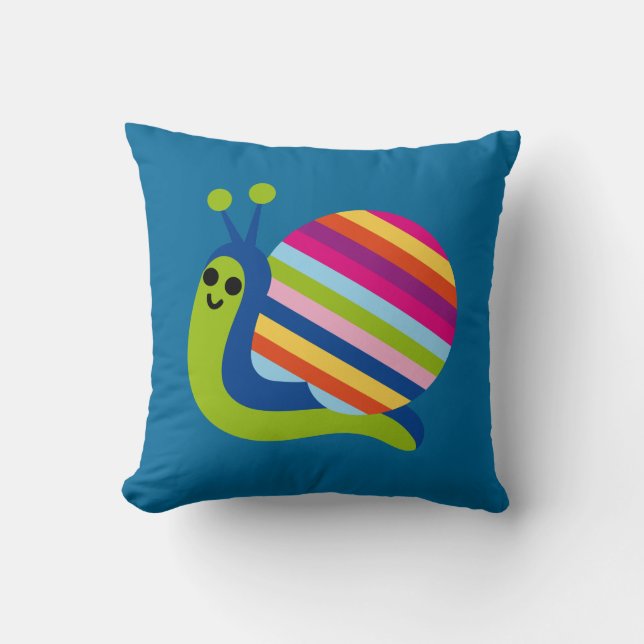 Almofada Travesseiro de Caracol e Tartaruga Fofo para Berçá (Frente)