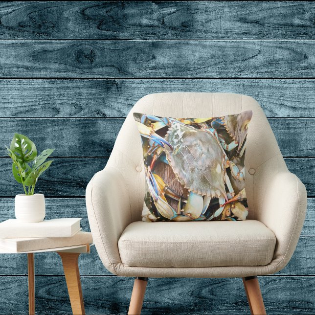 Almofada Travesseiro de Caranguejo Azul Crabby (Criador carregado)