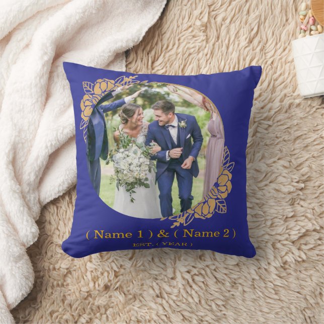 Almofada Travesseiro de Casal Personalizado com Nomes e Dat (Cobertor)