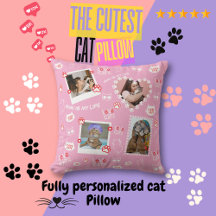 Travesseiro de Cat Personalizado com Fotos de Rost