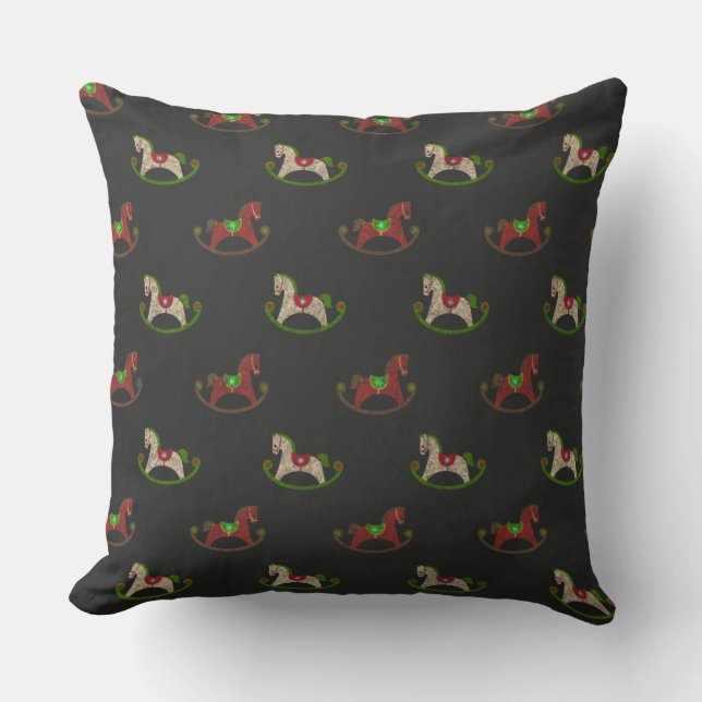 Almofada Travesseiro de cavalo de balanço do quadro de caul (Frente)