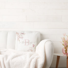 Almofada Travesseiro de Cerejeira Monogramado em Aquarela