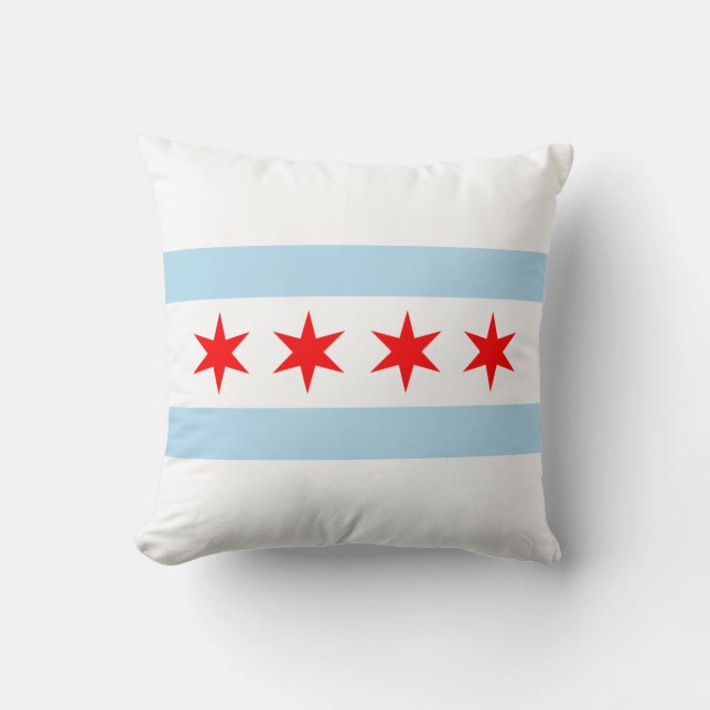 Almofada Travesseiro de Chicago Flag American MoJo (Frente)