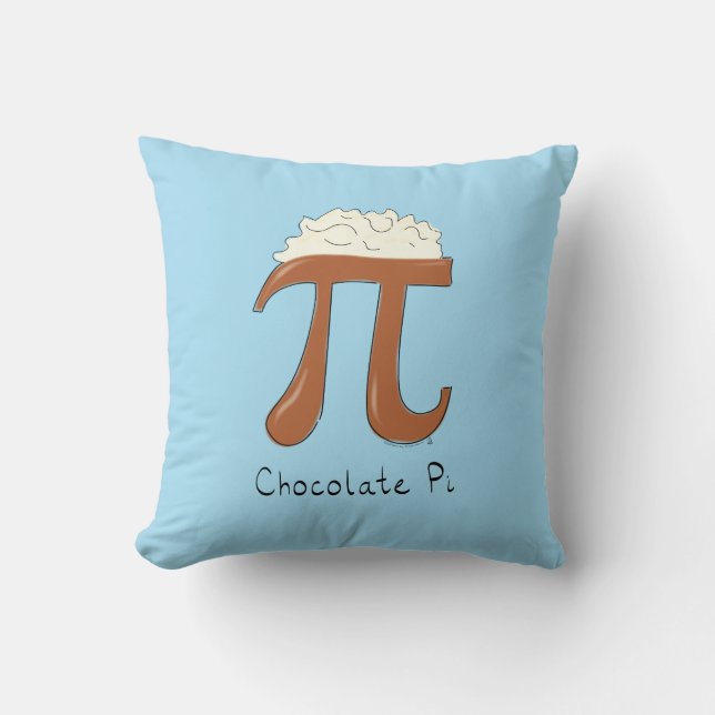Almofada Travesseiro de Chocolate Pi Cute Math Pi Day (Frente)