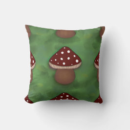Almofada Travesseiro de Cogumelo de Fada - verde e vermelho