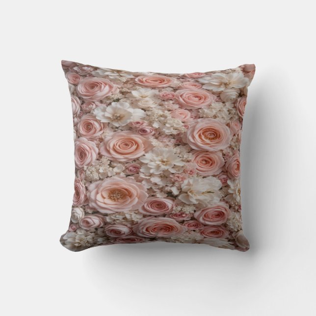 Almofada Travesseiro de Conforto Floral Rosa | Sono Macio (Frente)