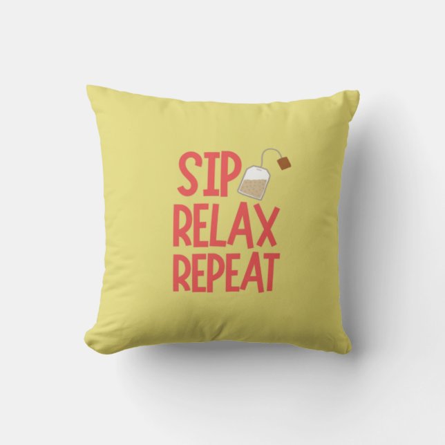 Almofada Travesseiro de Cozy Tea Lover - Elegante Home Déco (Frente)