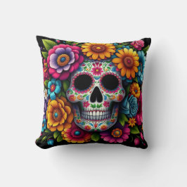 Almofada Travesseiro de crânio colorido!
