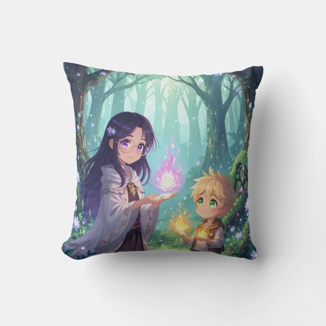 Almofada Travesseiro de Crianças de Legenda de Fogo - Irmão (Frente)