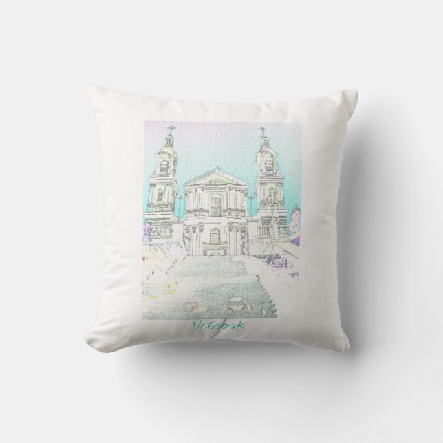 Almofada Travesseiro de Cushion da Arquitetura da Igreja de (Frente)