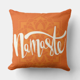 Almofada Travesseiro de Decoração Branco-Cor Laranja Escuro